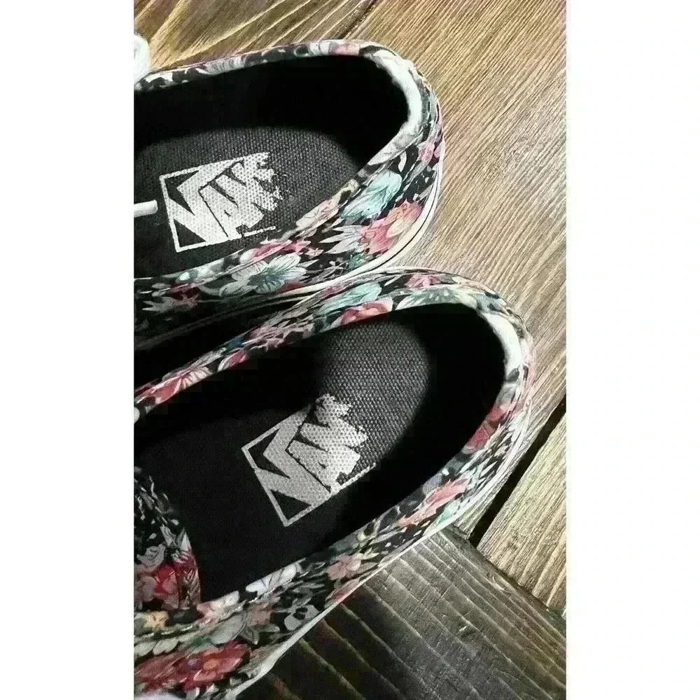Vans Authentic Dark Floral Print Sneakers Womens Sz 5.5